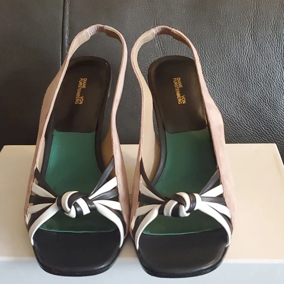 Diane Von Furstenberg Slingback Heels Sz 6 - Picture 2 of 10